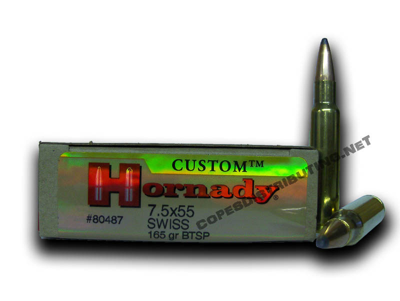 Hornady 7.5x55 Swiss 165gr 20rds BTSP